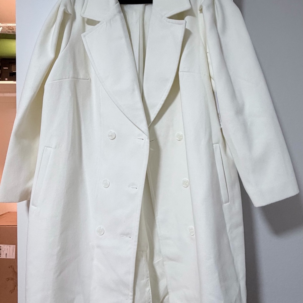 JustFab Classic Cream Trench Coat